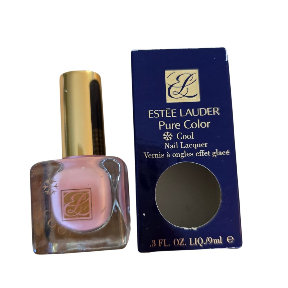 Estee Lauder Pure Color Cool Nail Lacquer 801 Cool Petal Pink .3oz New in Box